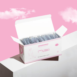 Gebruik van Muski intiem doekje – zachte reiniging met witte musk