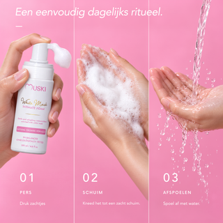 Een eenvoudig dagelijks ritueel in drie stappen: persen, schuimen en afspoelen